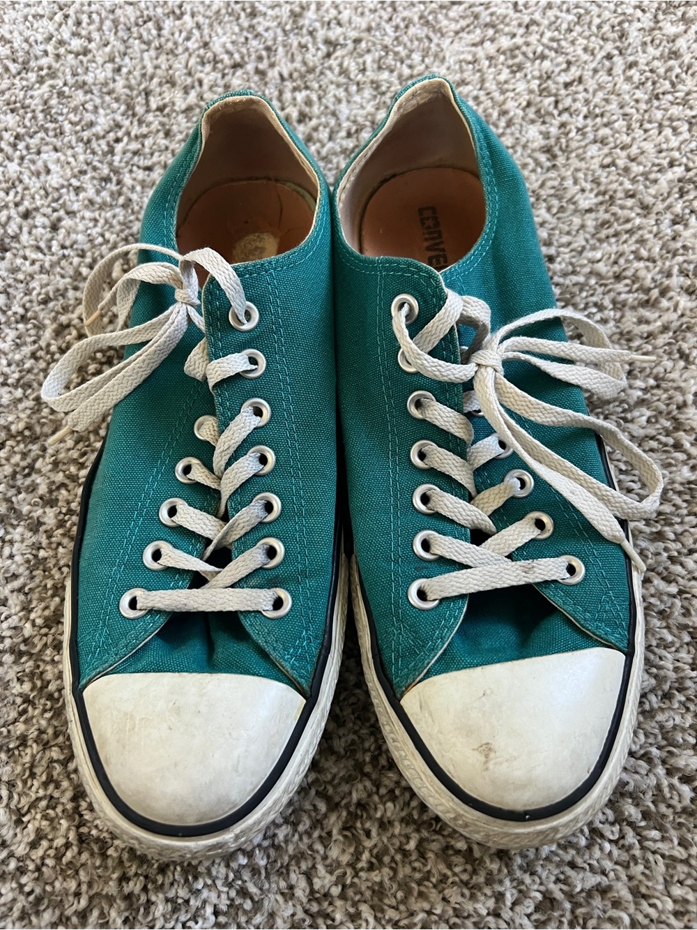 Classic Teal Canvas Low-Top Sneakers Men’s 10, Women’s 12 Converse